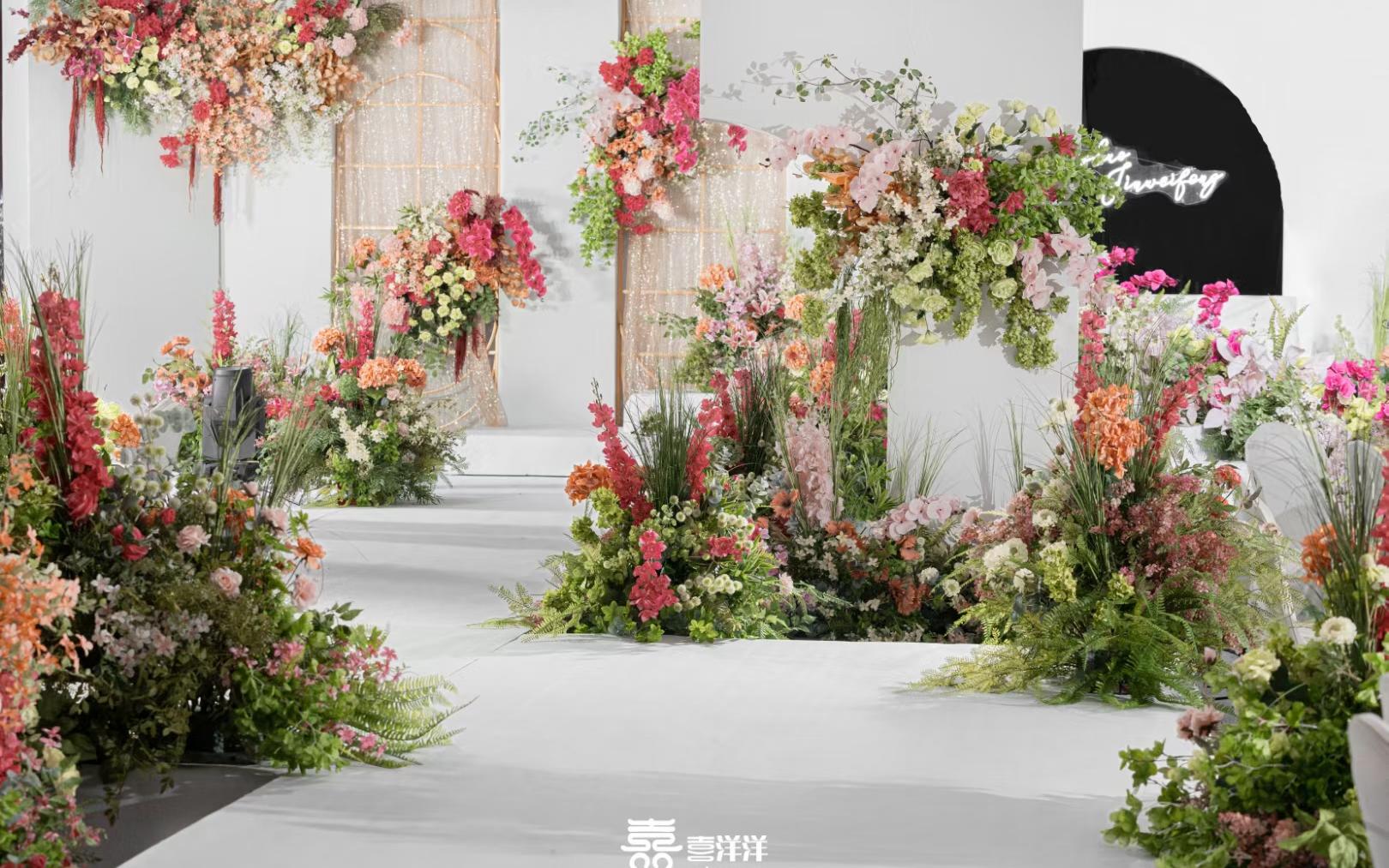 法式花园风格的婚礼   