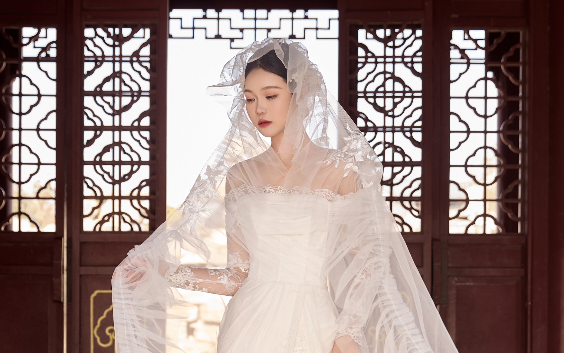 婚纱照之“女明星”的个人solo ～