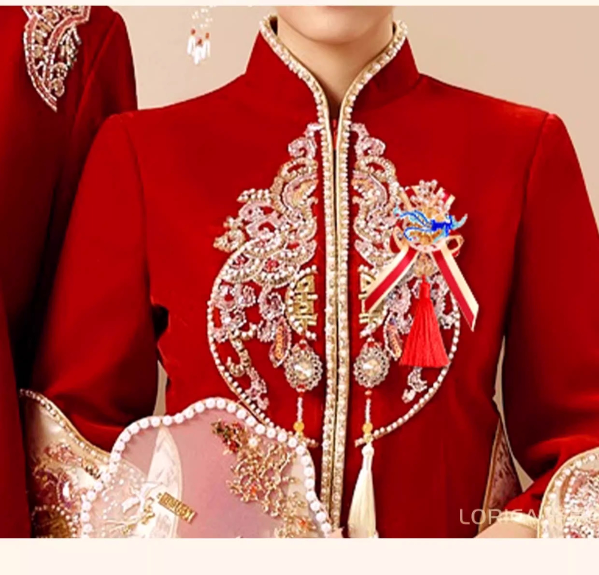 【龙凤呈祥】骆易家结婚胸花礼盒装新娘新郎父母亲结婚用品