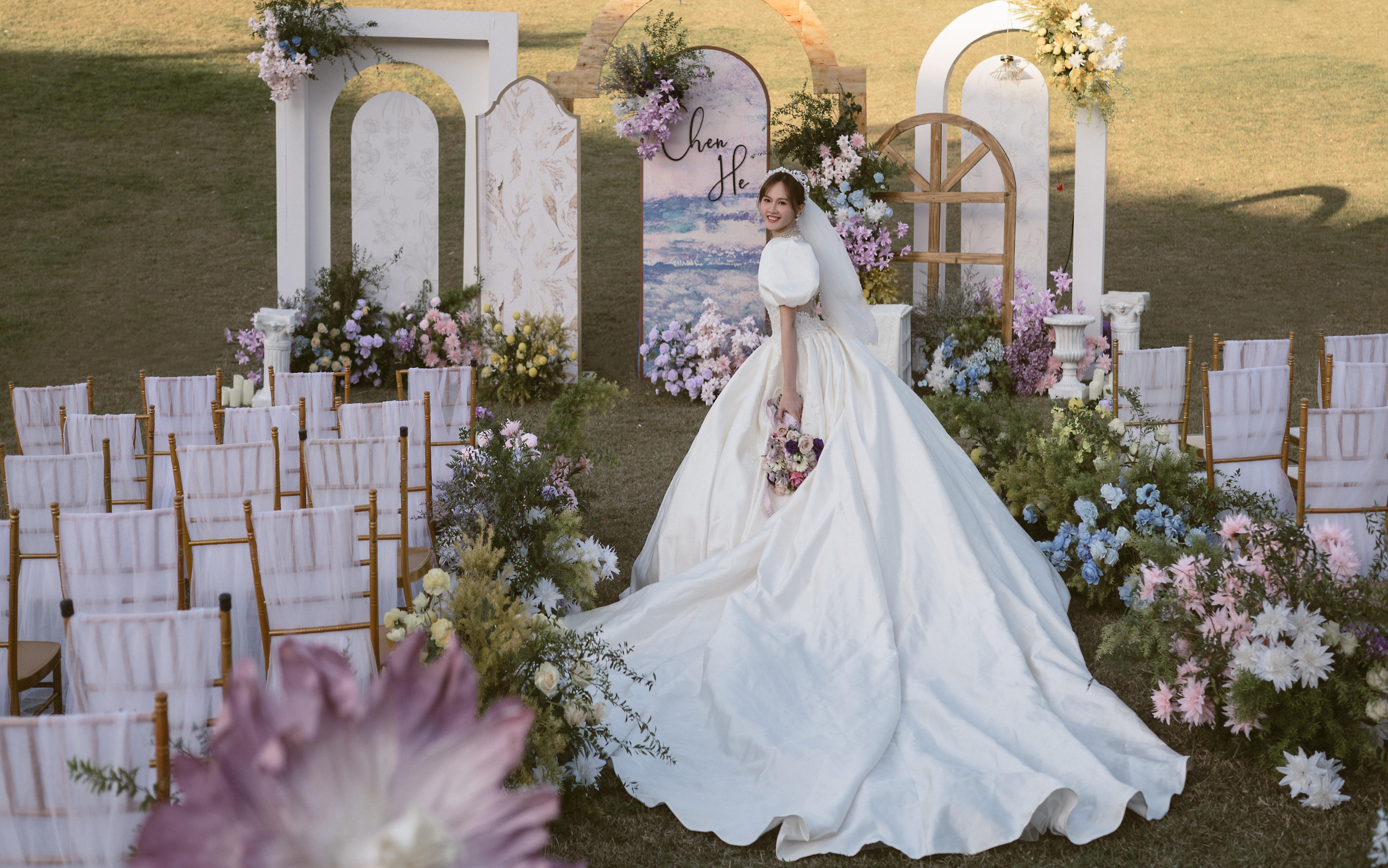 【柒月婚礼】法式花园风户外婚礼（迎宾馆）