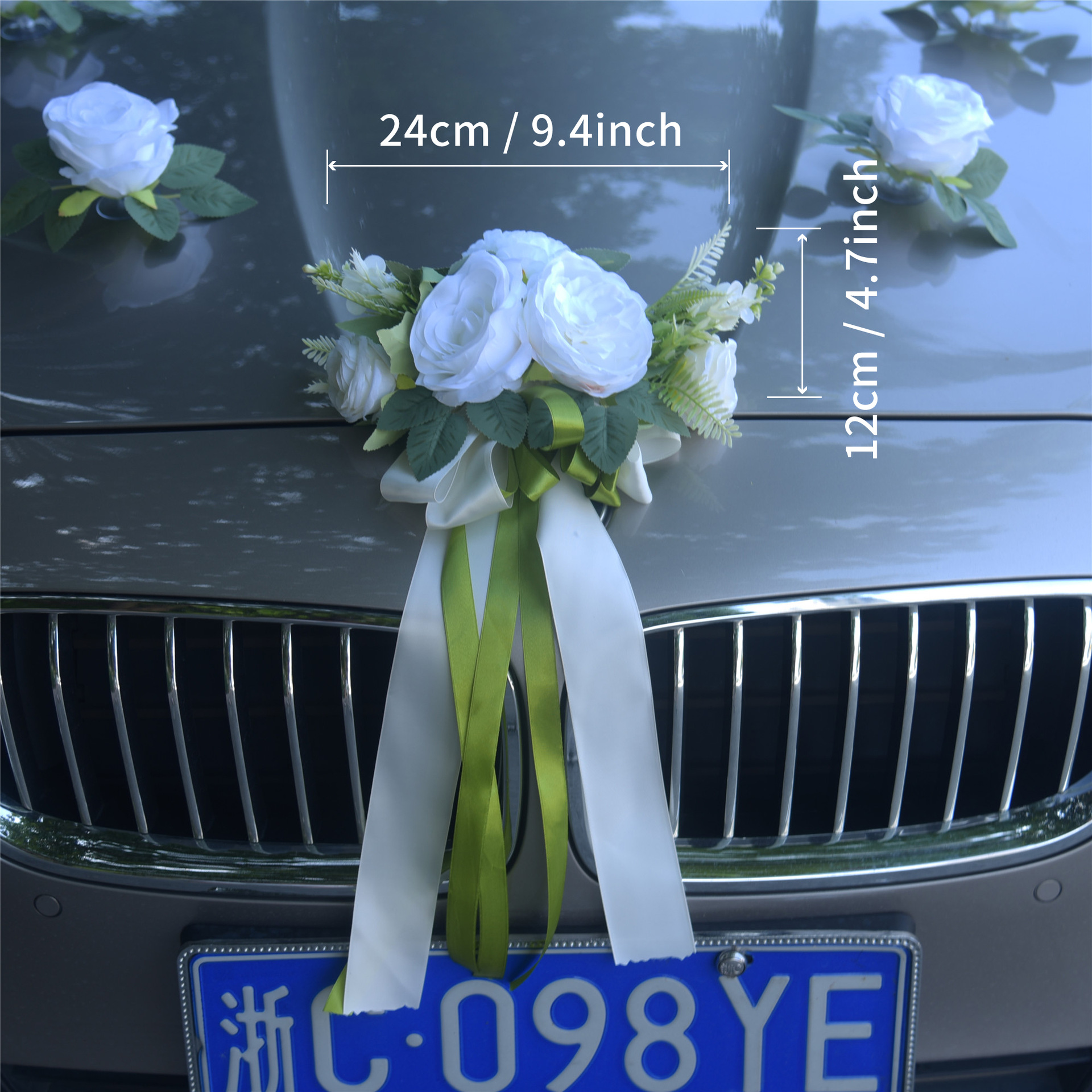 婚庆婚车车头花 全套接亲车队布置