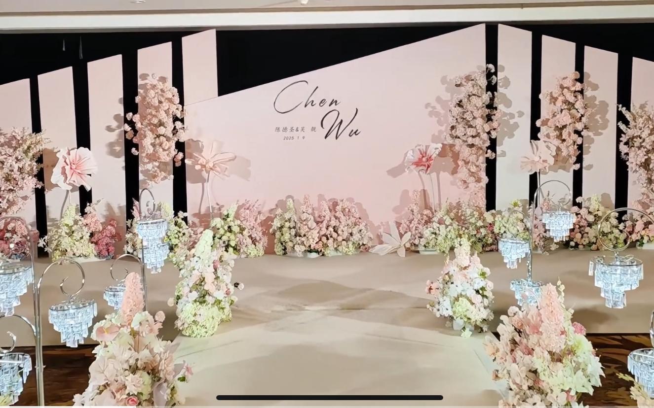 韩式简约白粉色婚礼