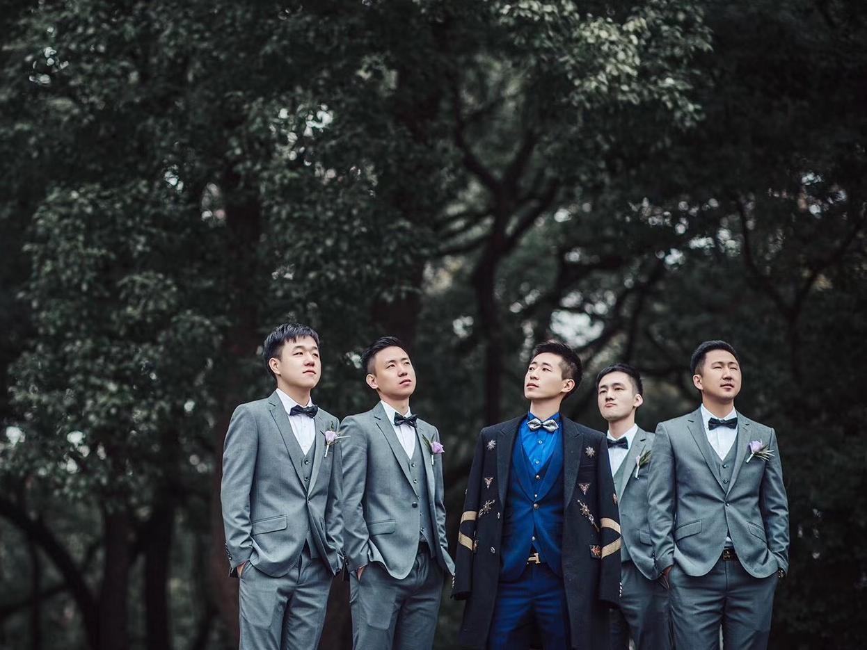 【宜昌莱定制】四件套伴郎服租赁