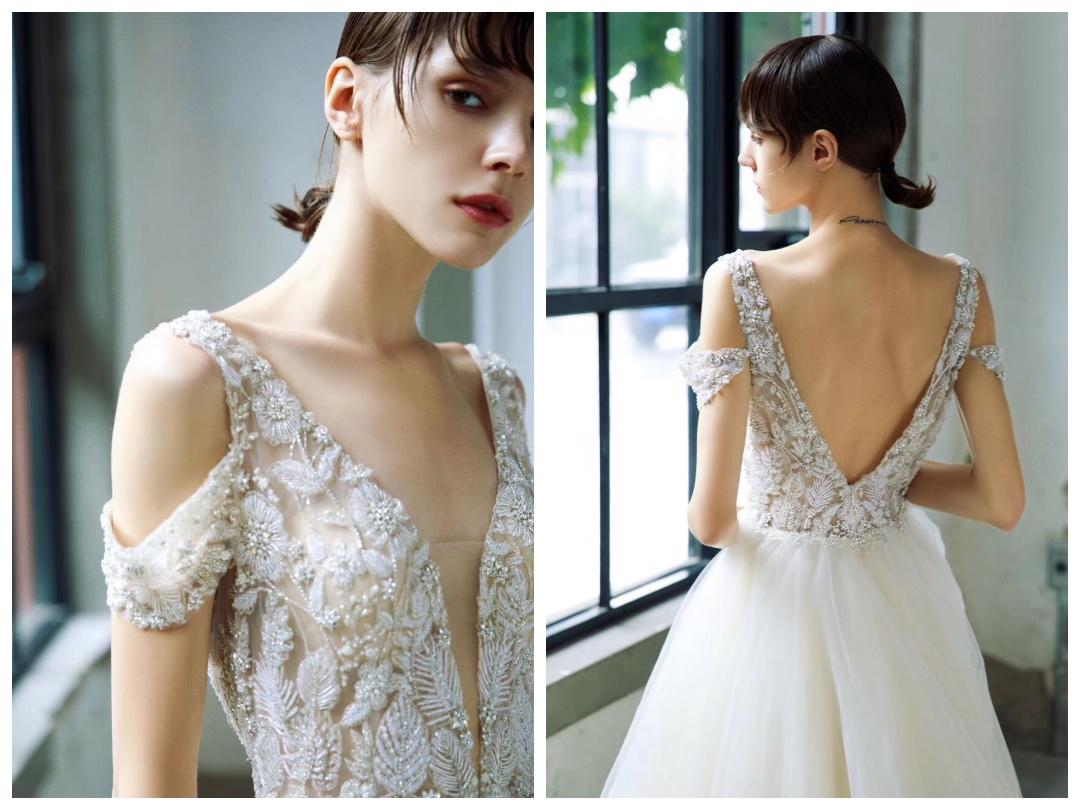 新款小众设计师款精致婚纱
