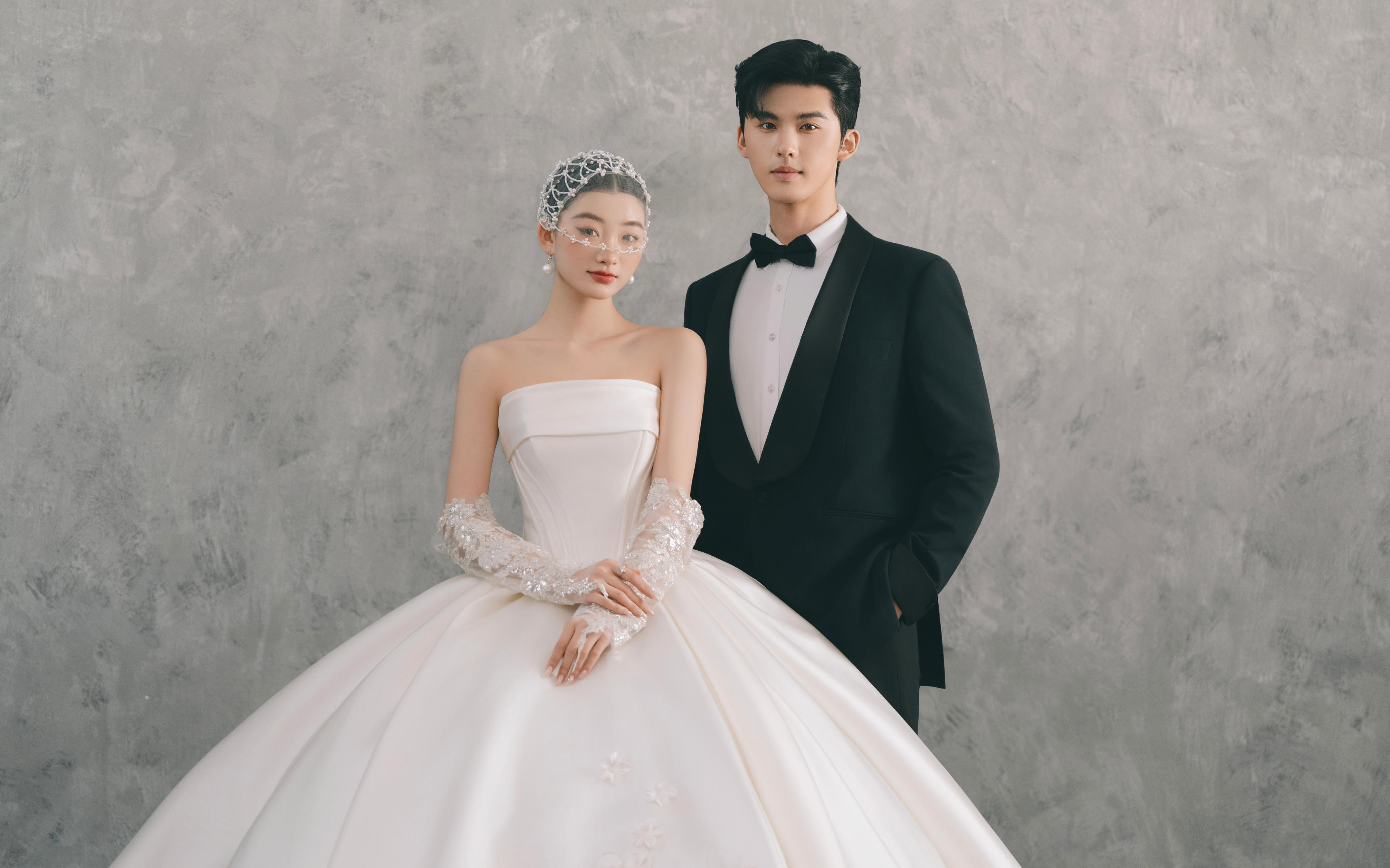 高級感室內(nèi)大婚肖像婚紗照