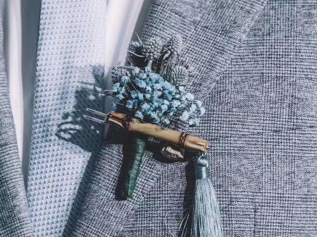 花田吉事大热新中式雾霾蓝婚礼