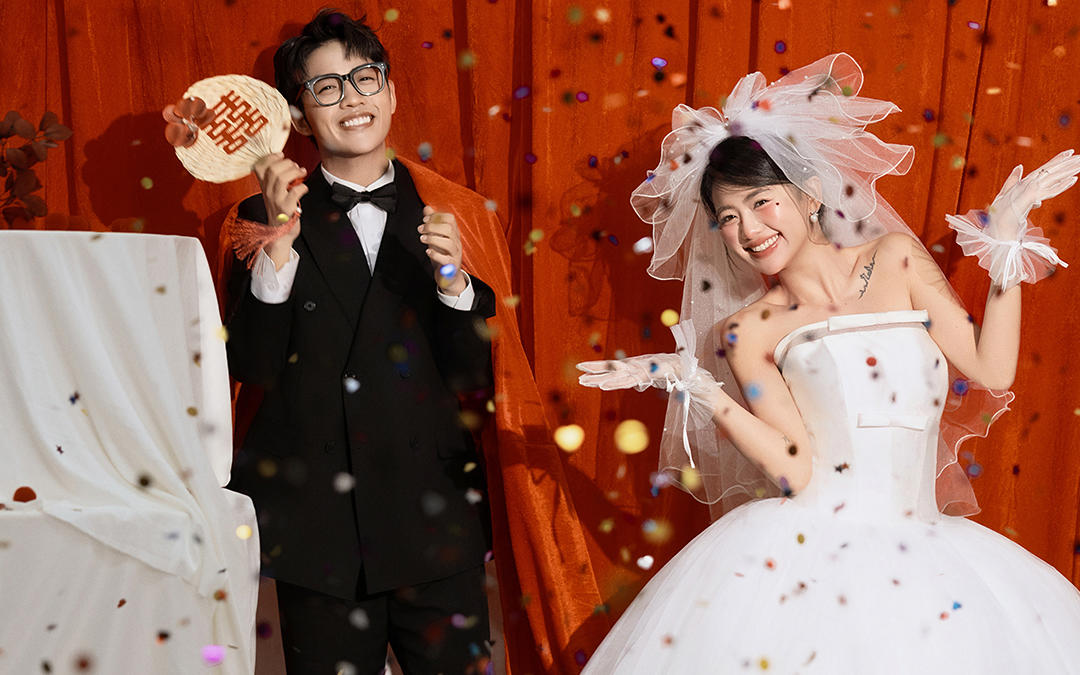 中国新娘甄选的囍嫁婚纱照，也太甜太喜庆啦