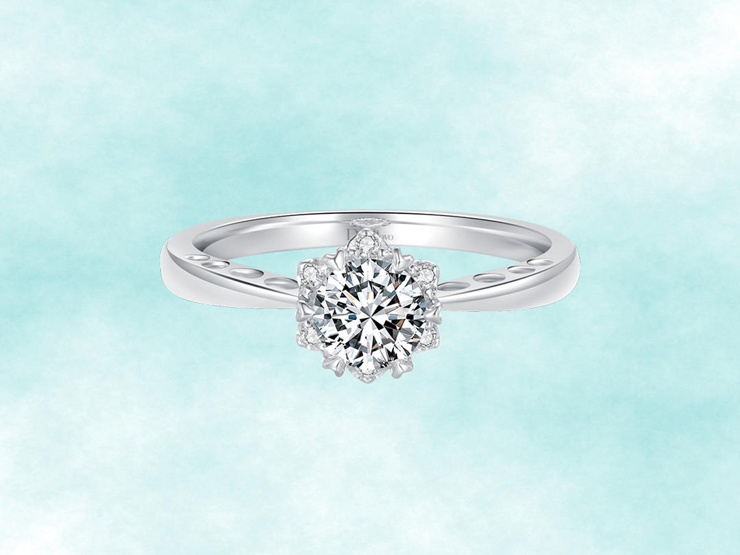 【求婚必备】心形戒托/天然钻石戒指/豪华显钻