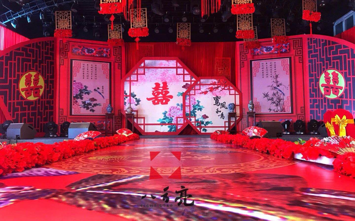 婚礼实景道具中式婚礼案例