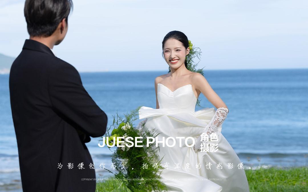 海邊草坪青提婚紗照，氧氣感瞬間滿格