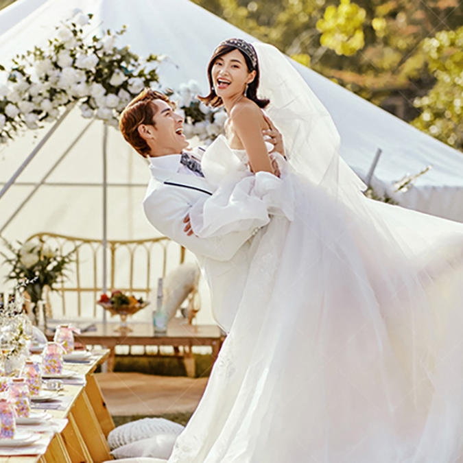 梦幻童话甜品台#新生代玩趣主义婚纱照