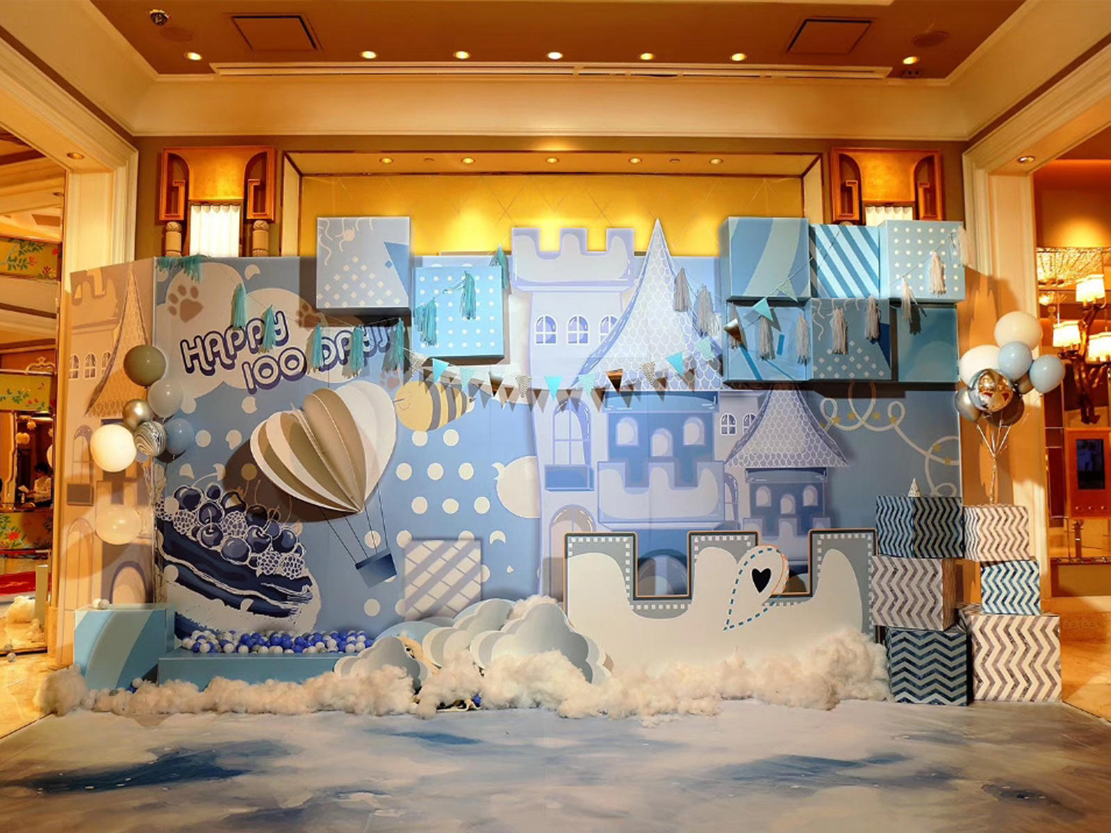 宝宝百日宴，宝宝生日宴主题现场布置