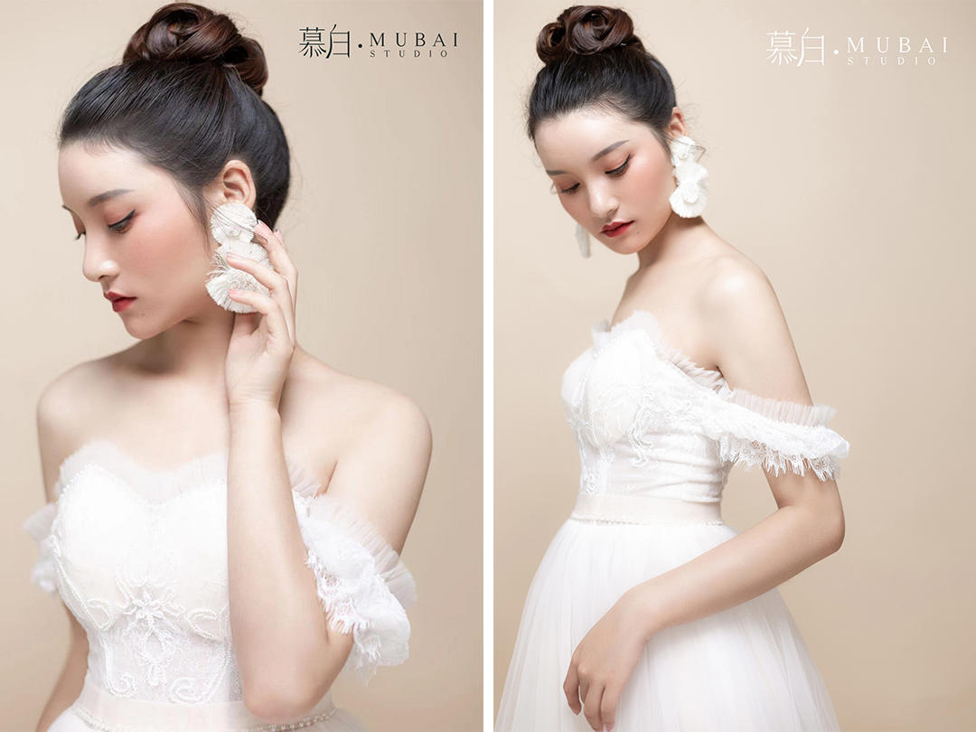 慕白彩妆造型 上门新娘早妆380+伴娘