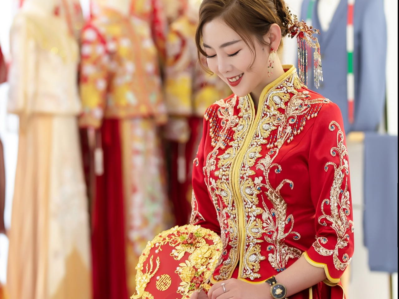 【泰华店】新娘跟妆+男妆定制+新娘全套货品