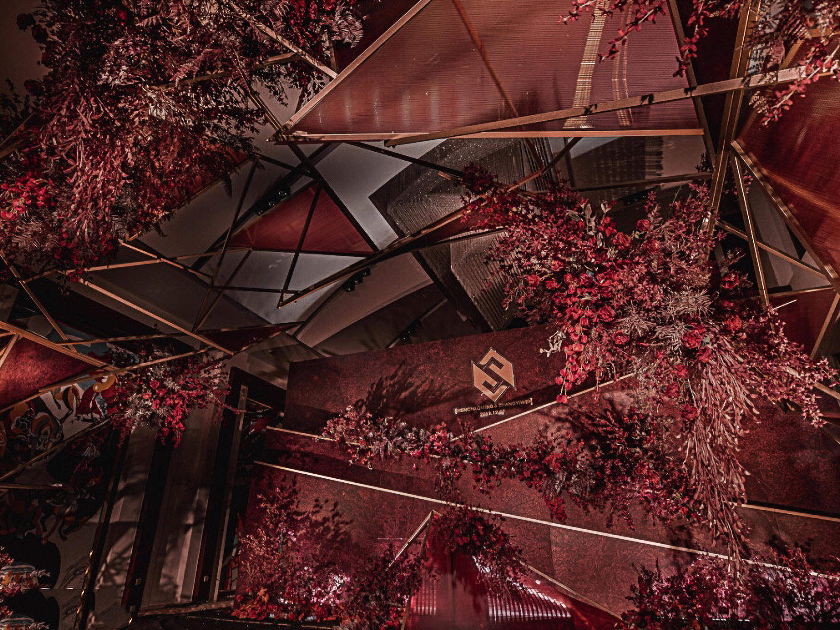 【甜橙】新中式满顶室内婚礼现场