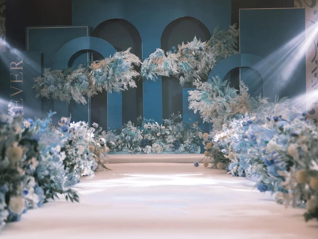 《壹合婚礼》孔雀绿婚礼 | 纯布置价格