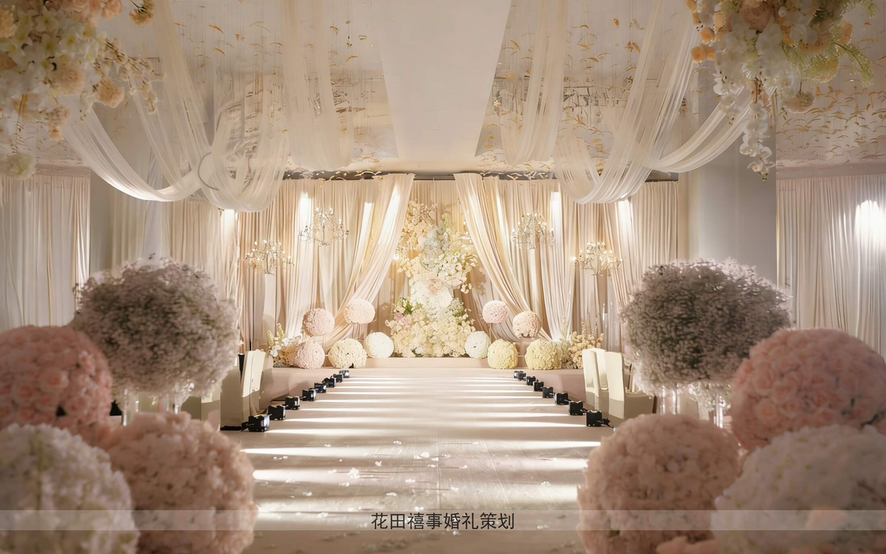 花田禧事—含四大人员 —奶油韩式布幔婚礼