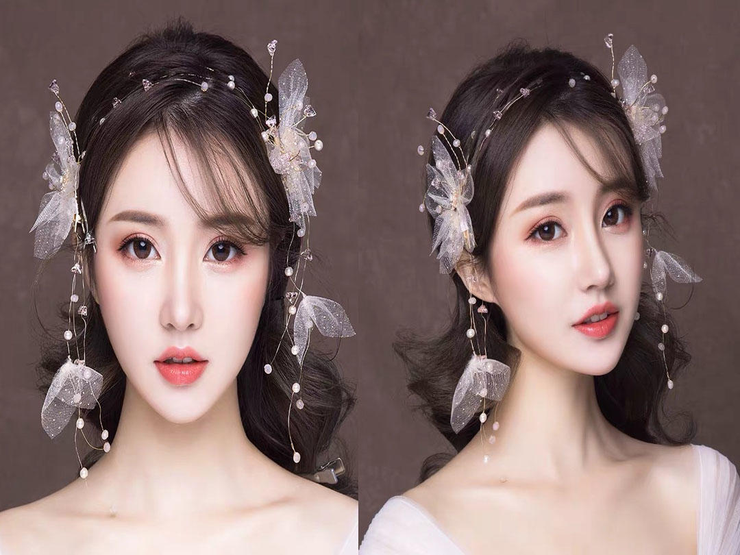 婚礼跟妆新娘妆早妆晚宴妆造秀禾妆送新娘头饰免租