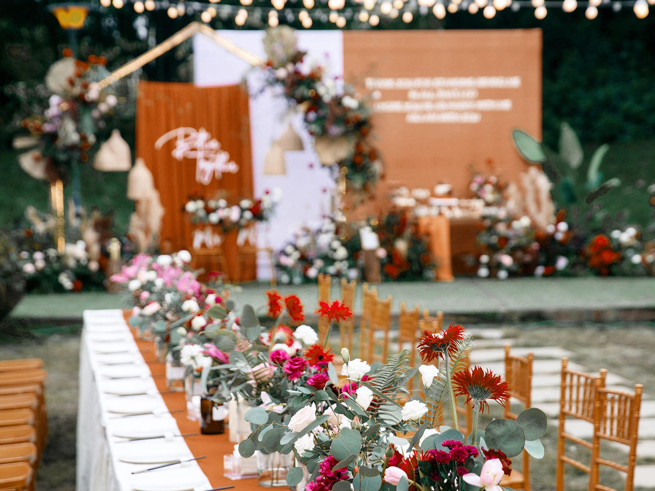 一往情深主题户外婚礼 公安龙凤呈祥婚庆