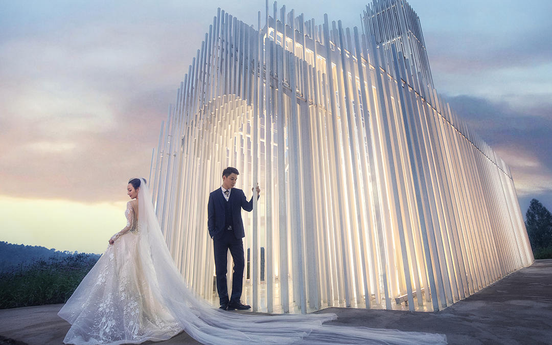 【明星同款】艾尔视觉成都高端教堂婚纱照无隐形收费