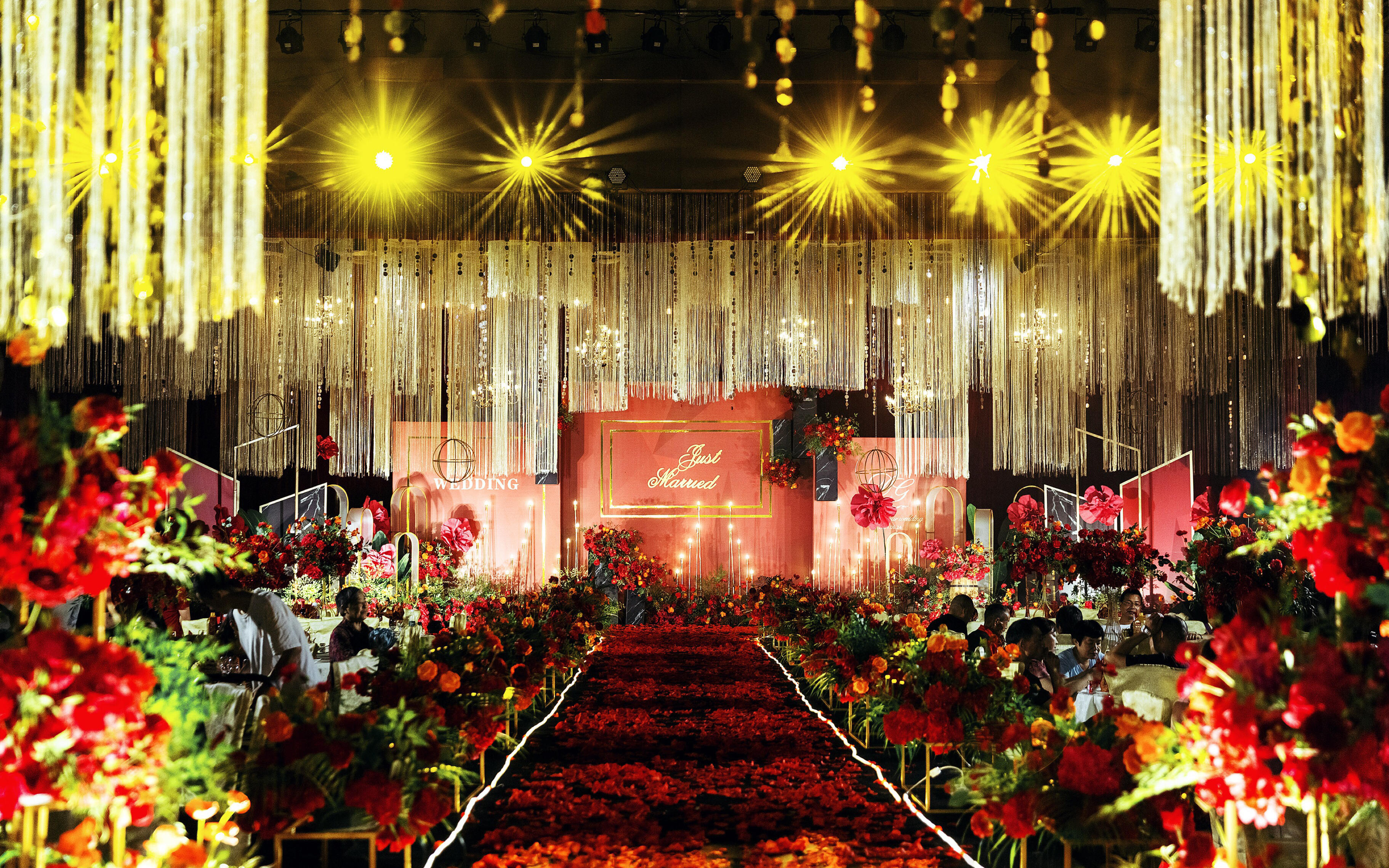高厅 红金浪漫唯美大气婚礼