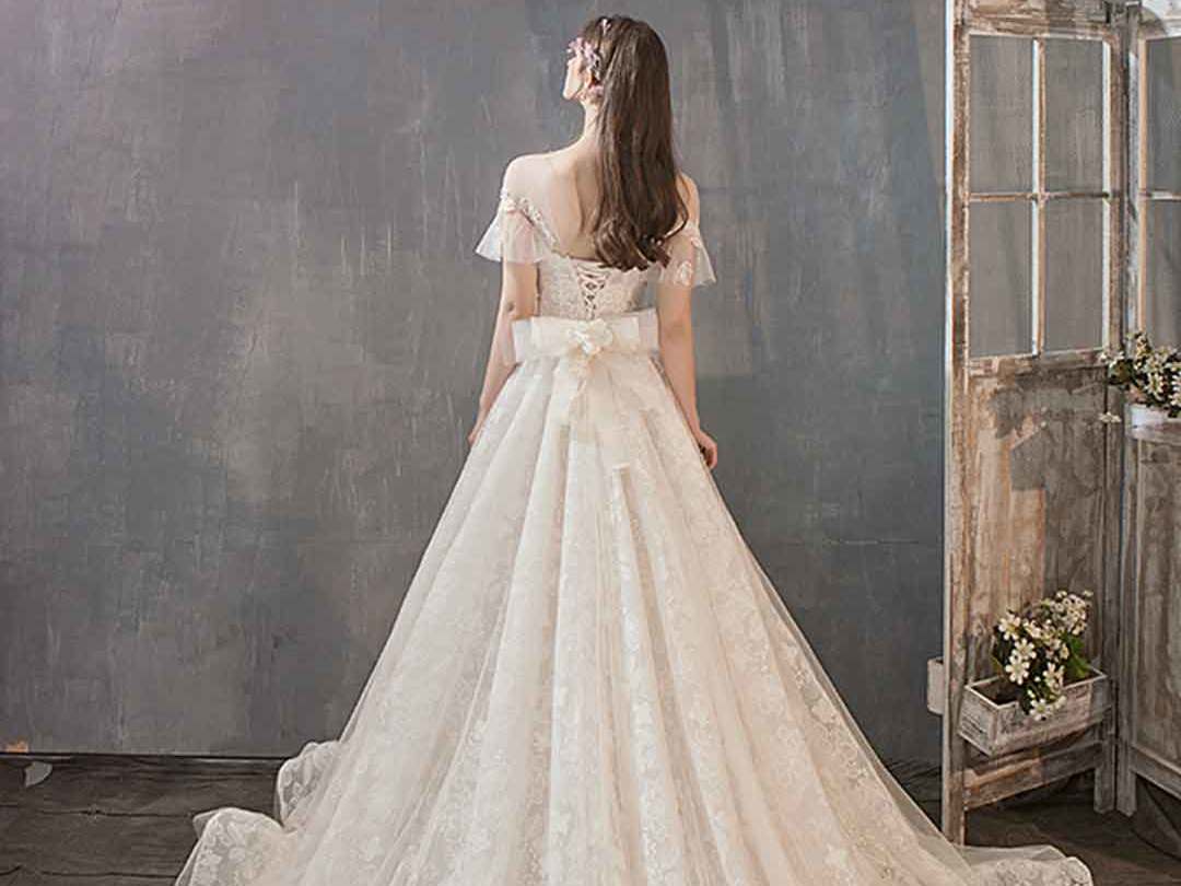 轻奢全新婚纱露背新品发布