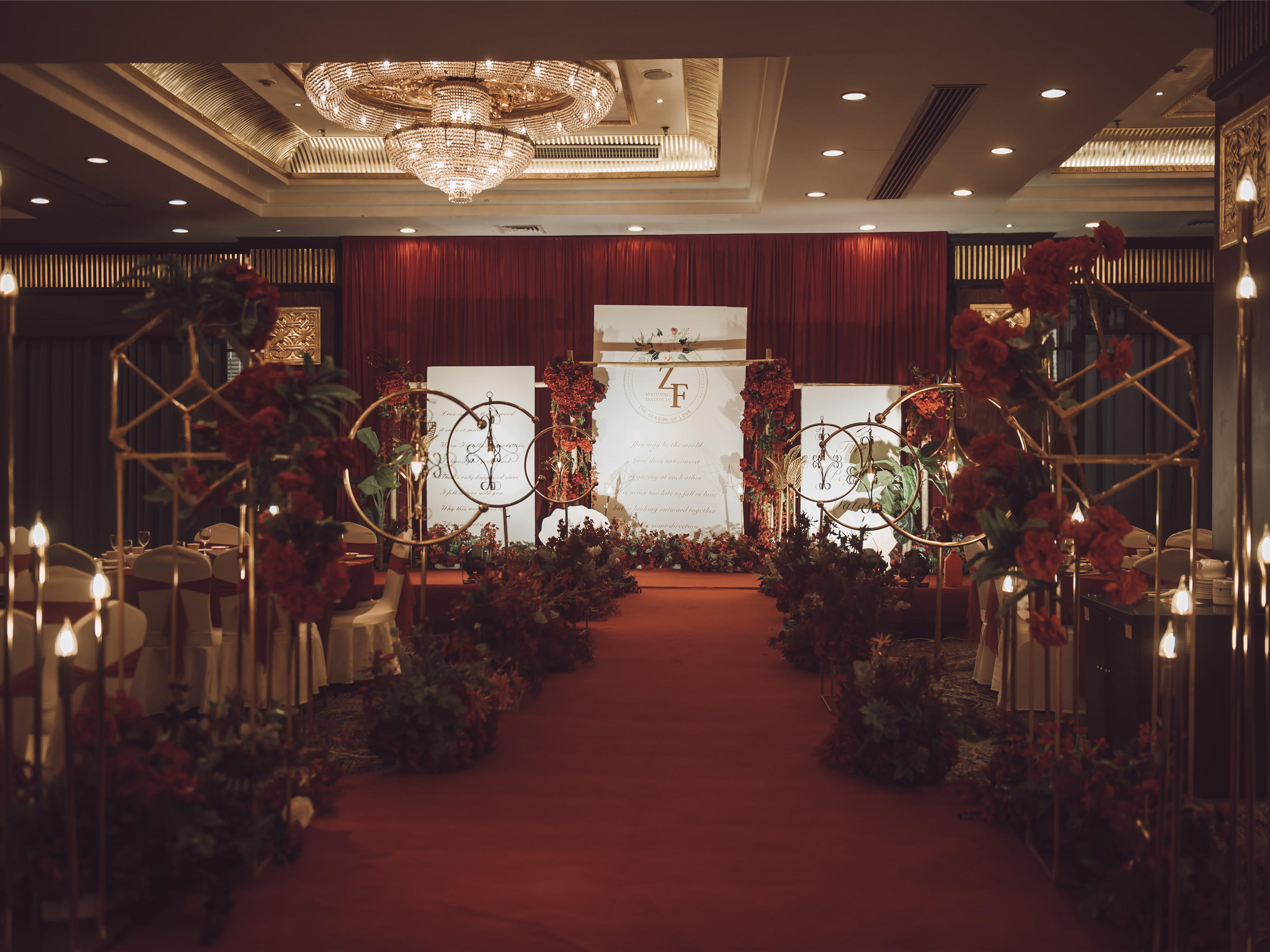 花嫁伊人 酒红色北欧风格婚礼