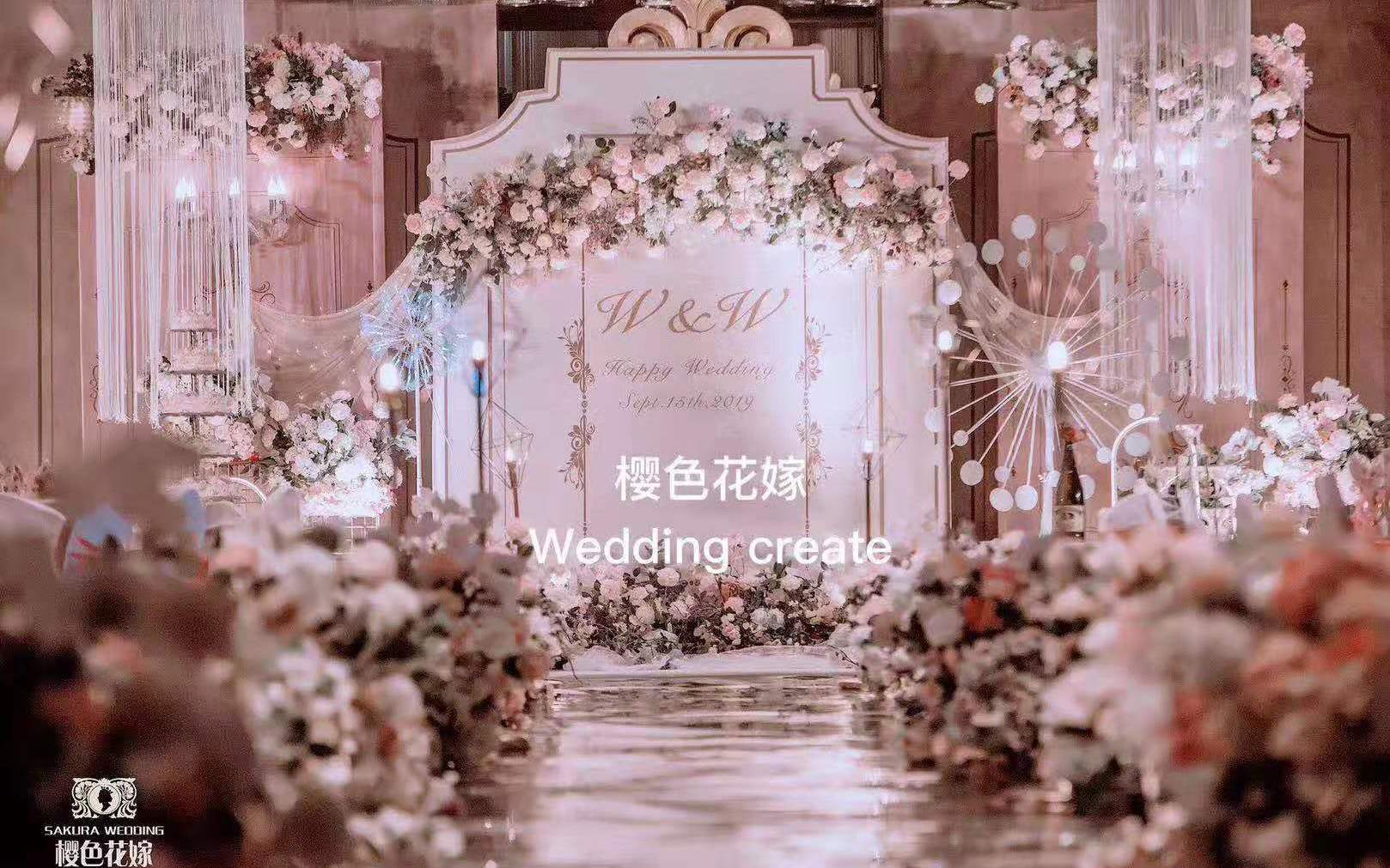 樱色花嫁婚礼/乔记渔庄/一价全含/人员/布置