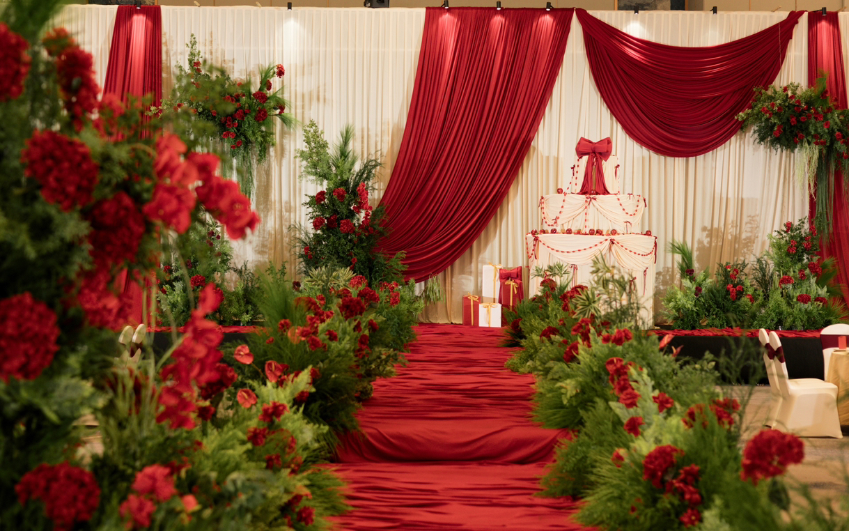 紅白色系圣誕風系列婚禮