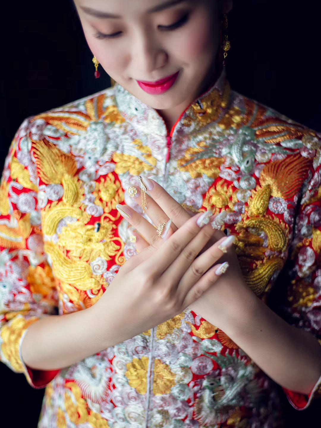 敬酒服 出门 回门丨中式嫁衣大五福龙凤褂