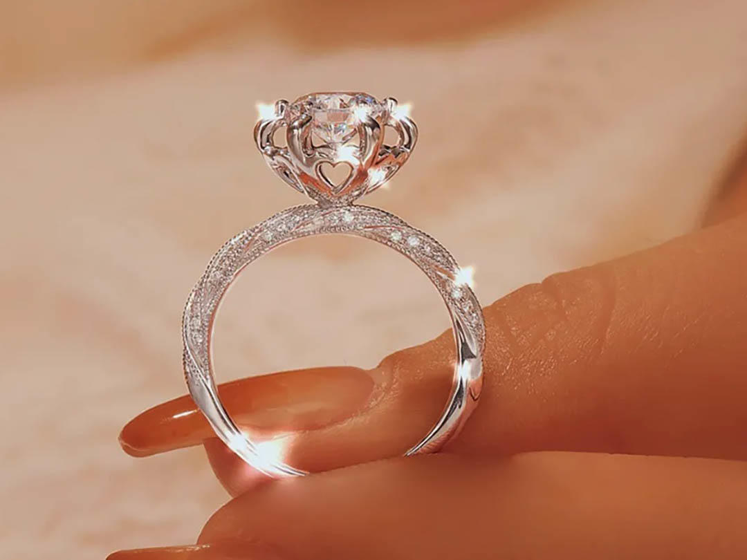 【手捧银星】30分显大结婚钻戒