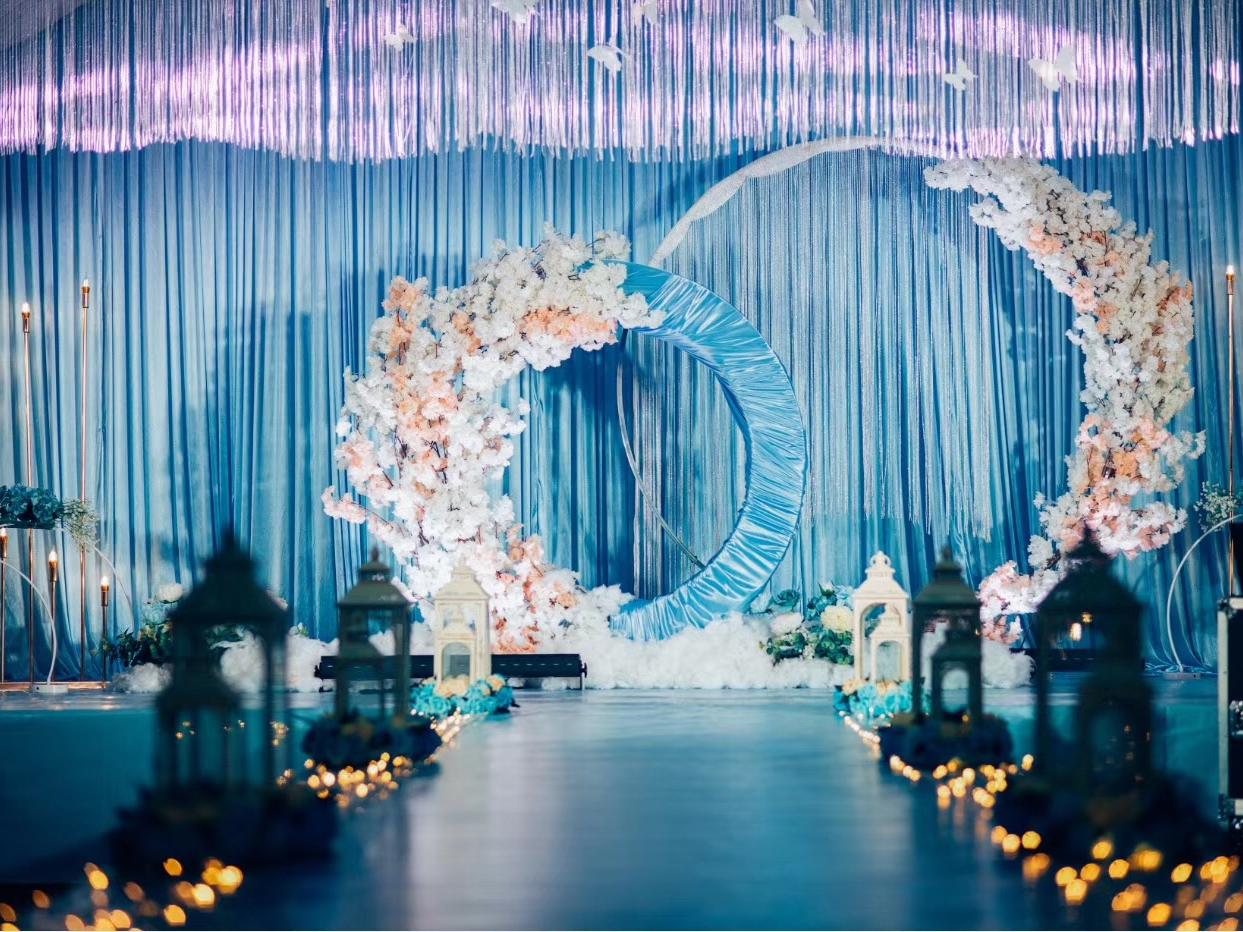 台州爱上爱婚礼会馆静谧蓝万元婚礼布置