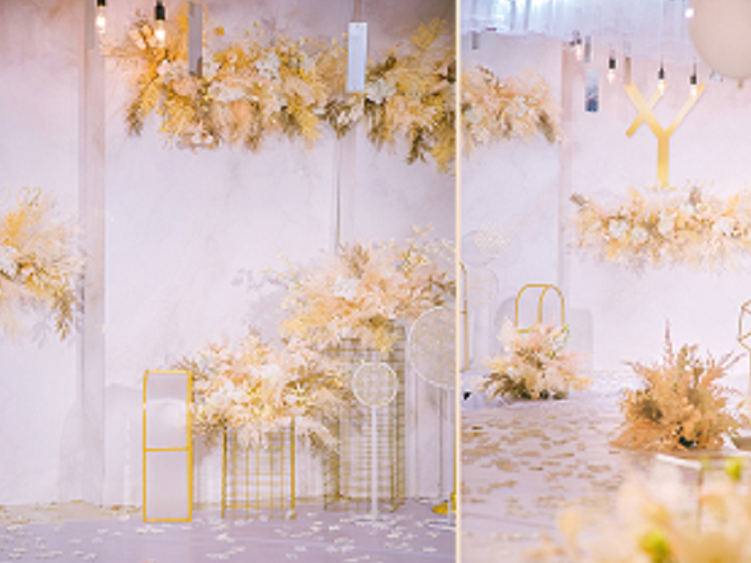 奉节幸福里婚礼 温馨香槟色系婚礼