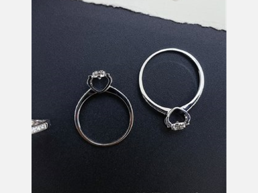 钻戒 经典牛头款 副石21分 钻石定制