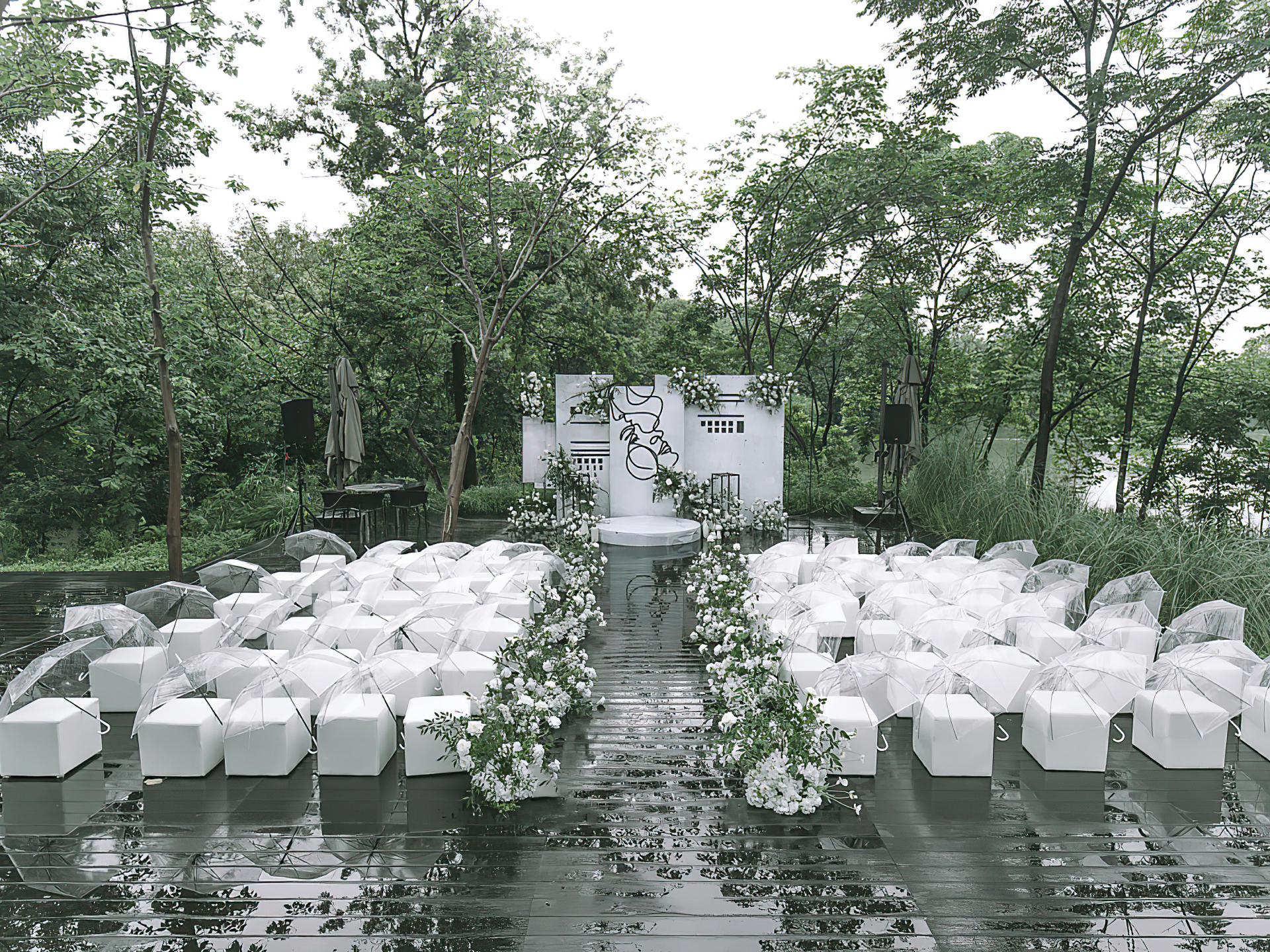 【菲林婚礼】户外白绿色简白风