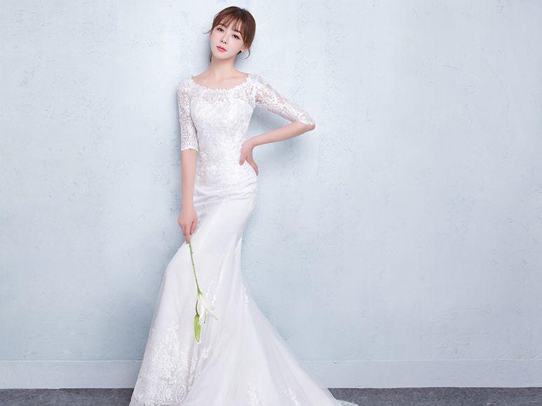 明星鱼尾婚纱_鱼尾婚纱(2)