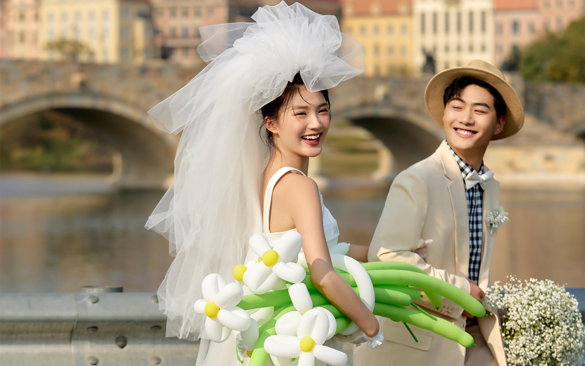 甜度超标！街头韩剧女主感婚纱照💐