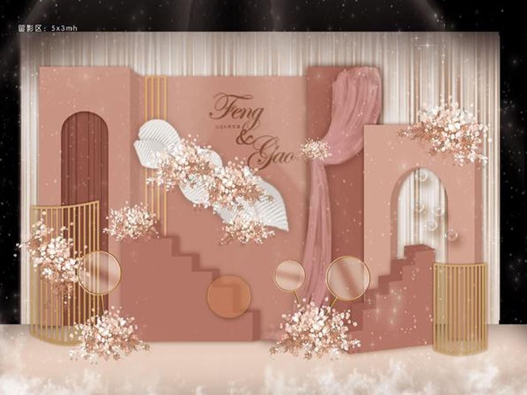 【In诺定制】留影区布置 莫兰迪婚礼 个性化定制