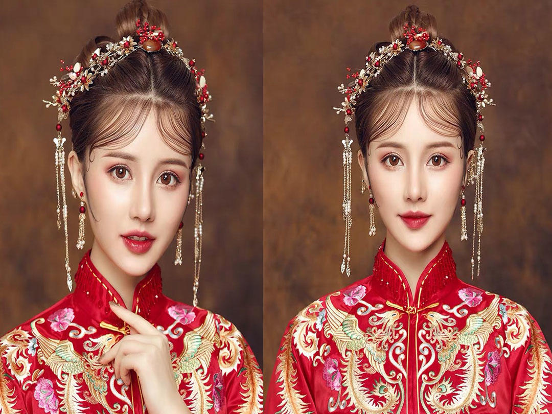 君君美妆造型资深新娘妆全天跟免租伴娘服亲友妆