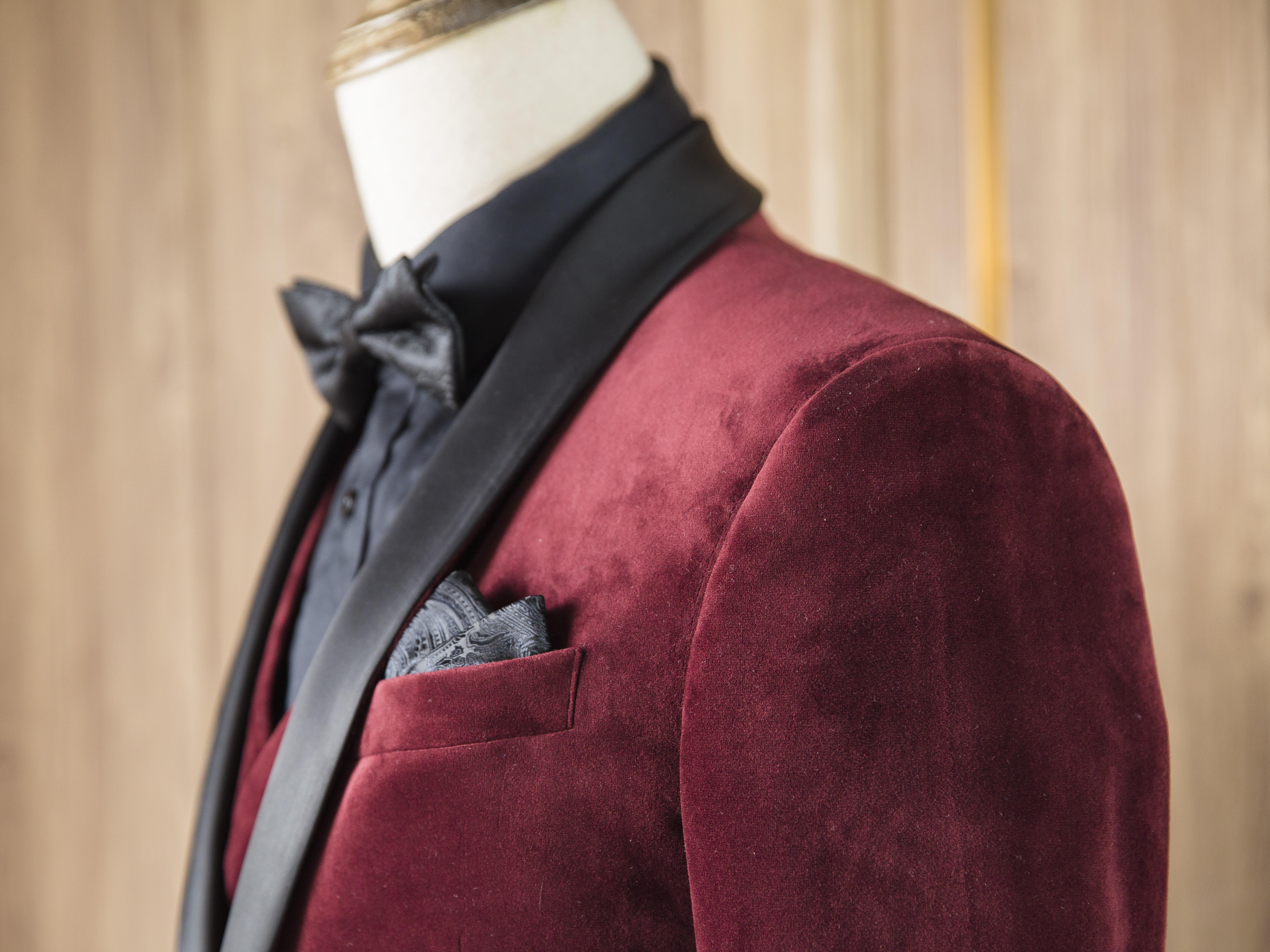 男士高级天鹅绒晚礼服八件套