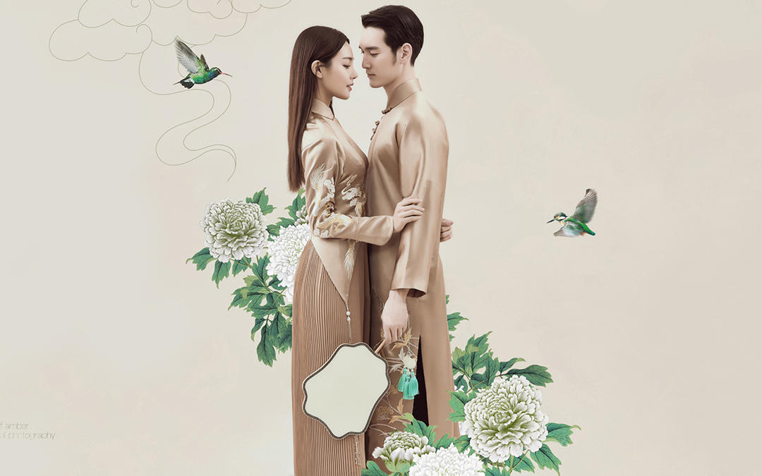 工筆畫/中國(guó)風(fēng)/寫意婚紗照