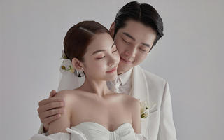 如白月光般💫干净清透的韩式极简婚纱照
