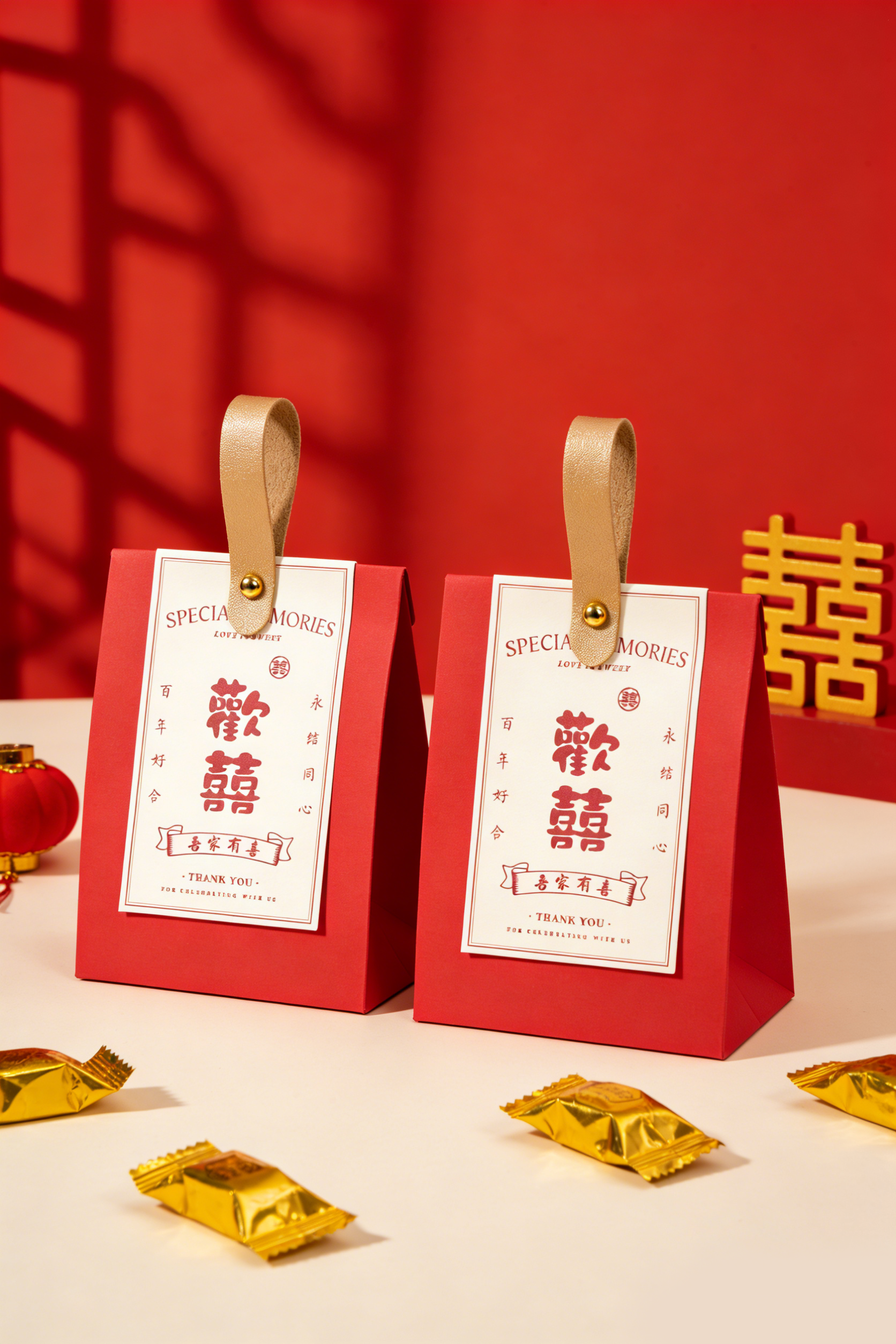 包好发货 成品喜糖套餐欢喜提手 喜糖+喜糖盒【成品喜糖不支持退换】