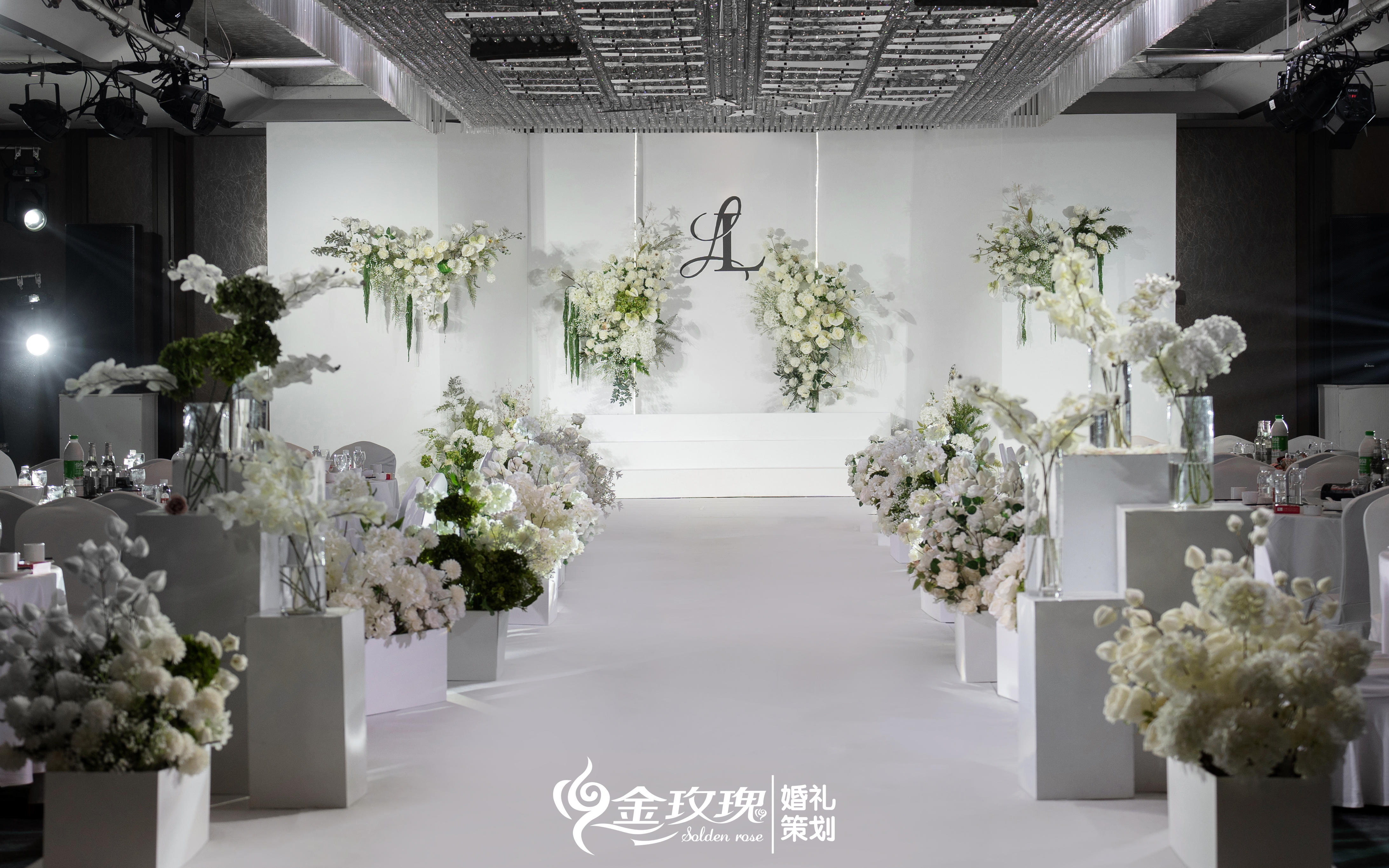 高级蓝韩式小众婚礼【金玫瑰婚礼策划】