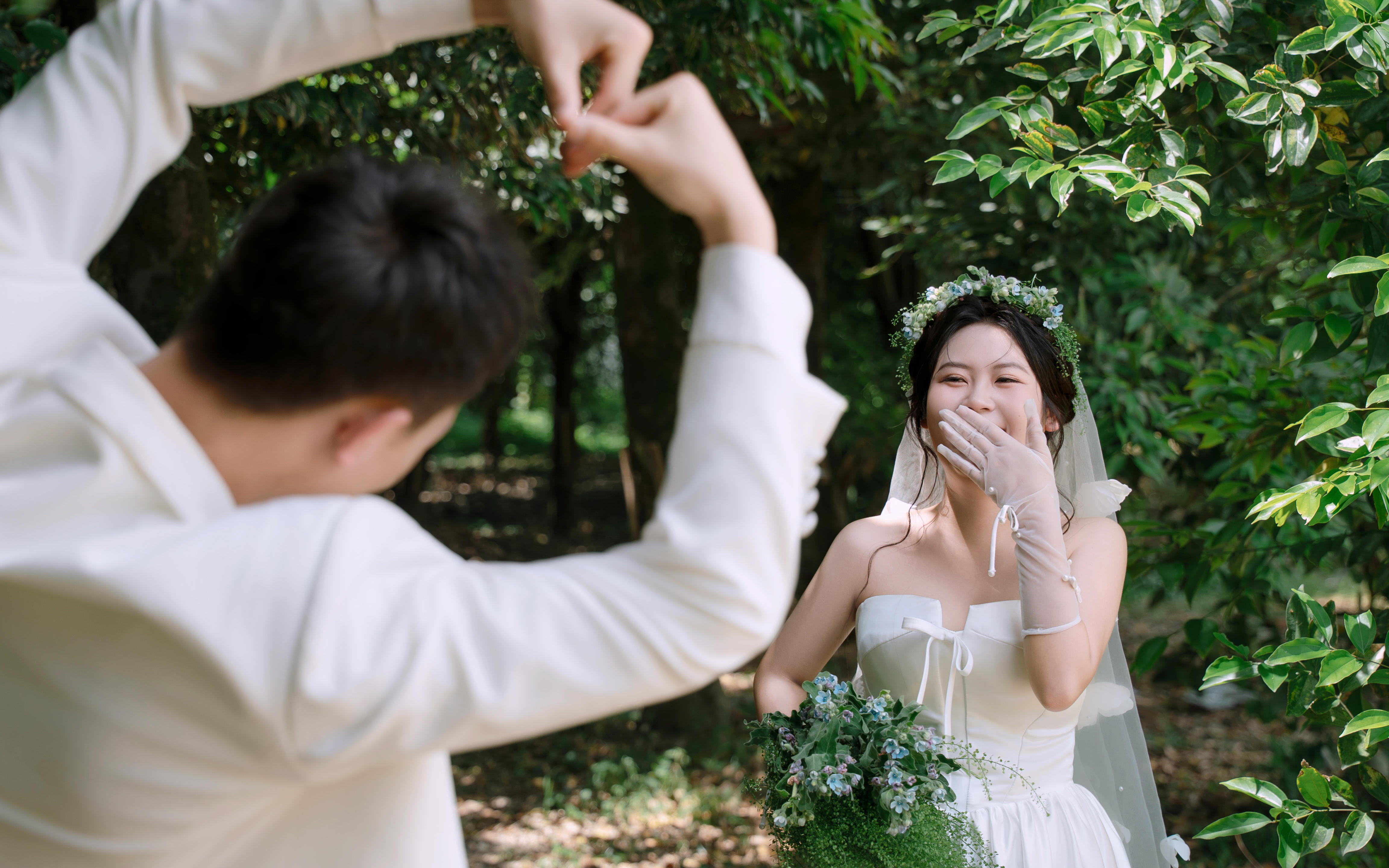 超有生命力的婚纱照