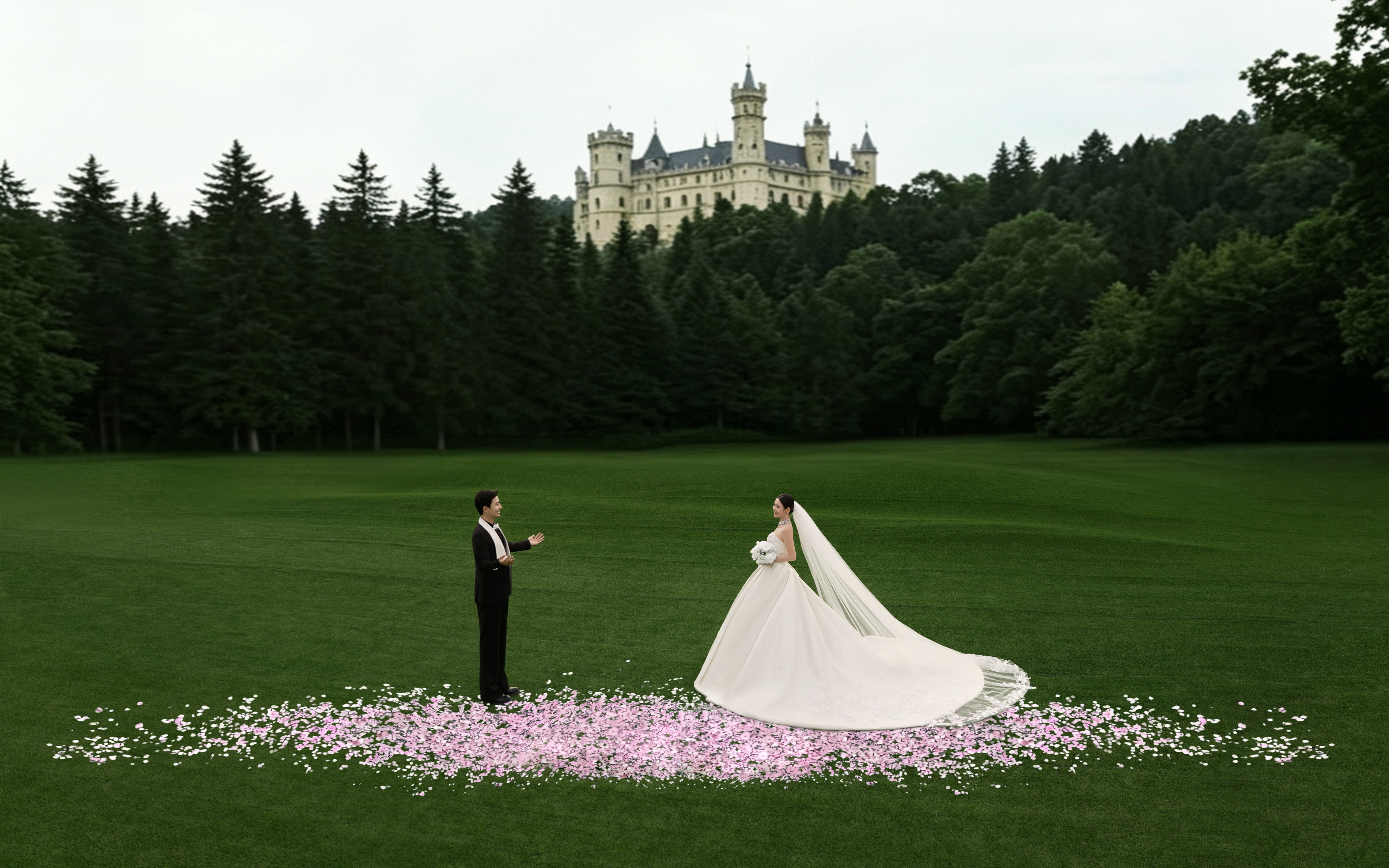 古堡草坪婚照｜把求婚童话搬进现实🏰