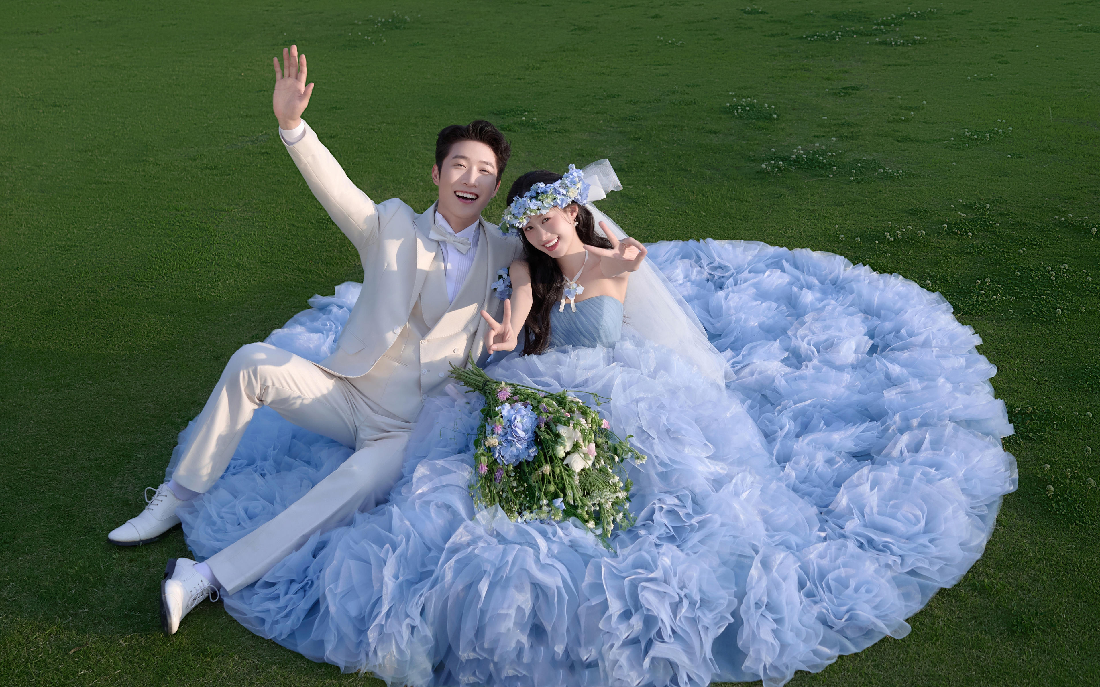 余笙婚纱摄影美学馆-蓝色花仙子