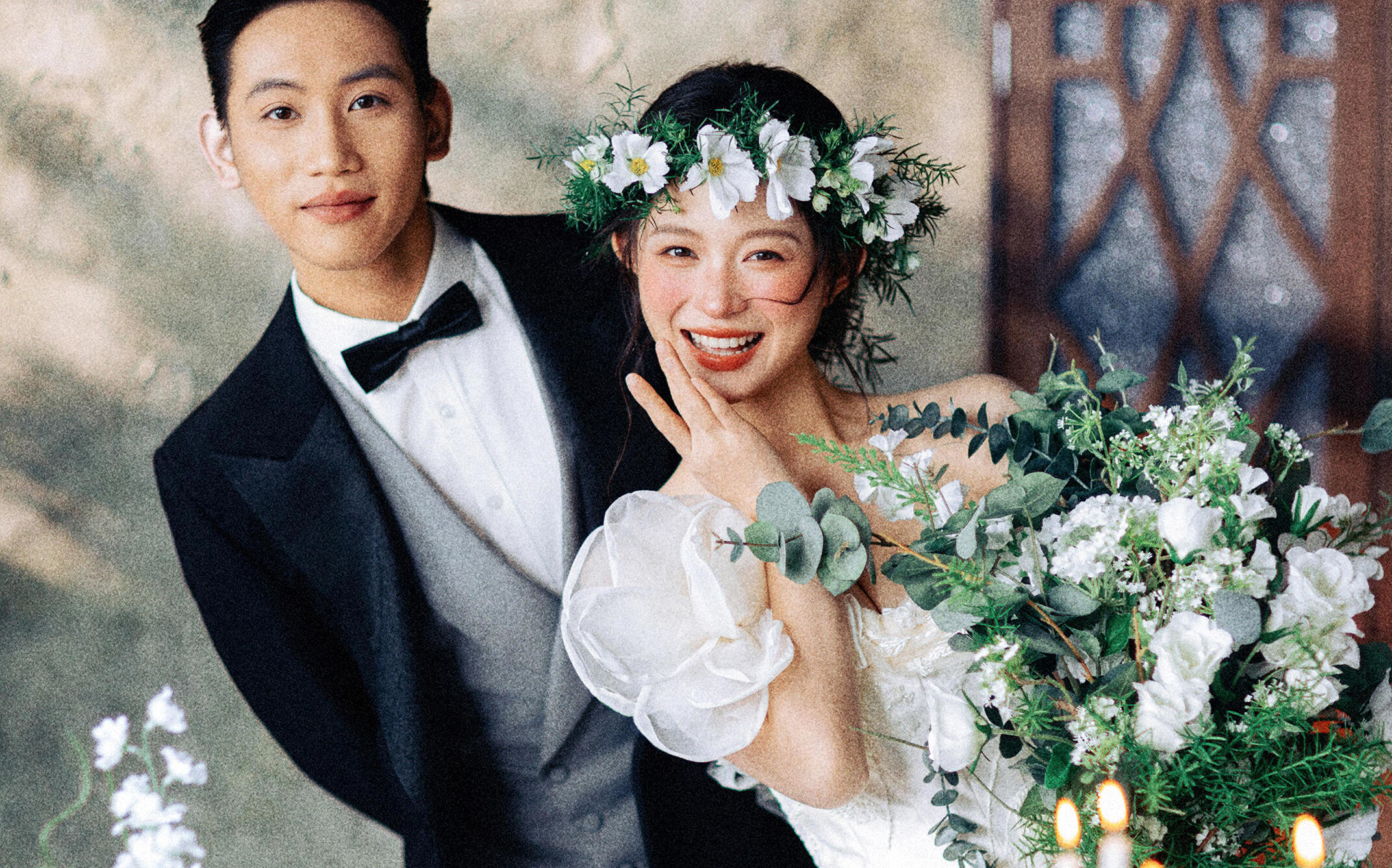 复古内景婚纱照