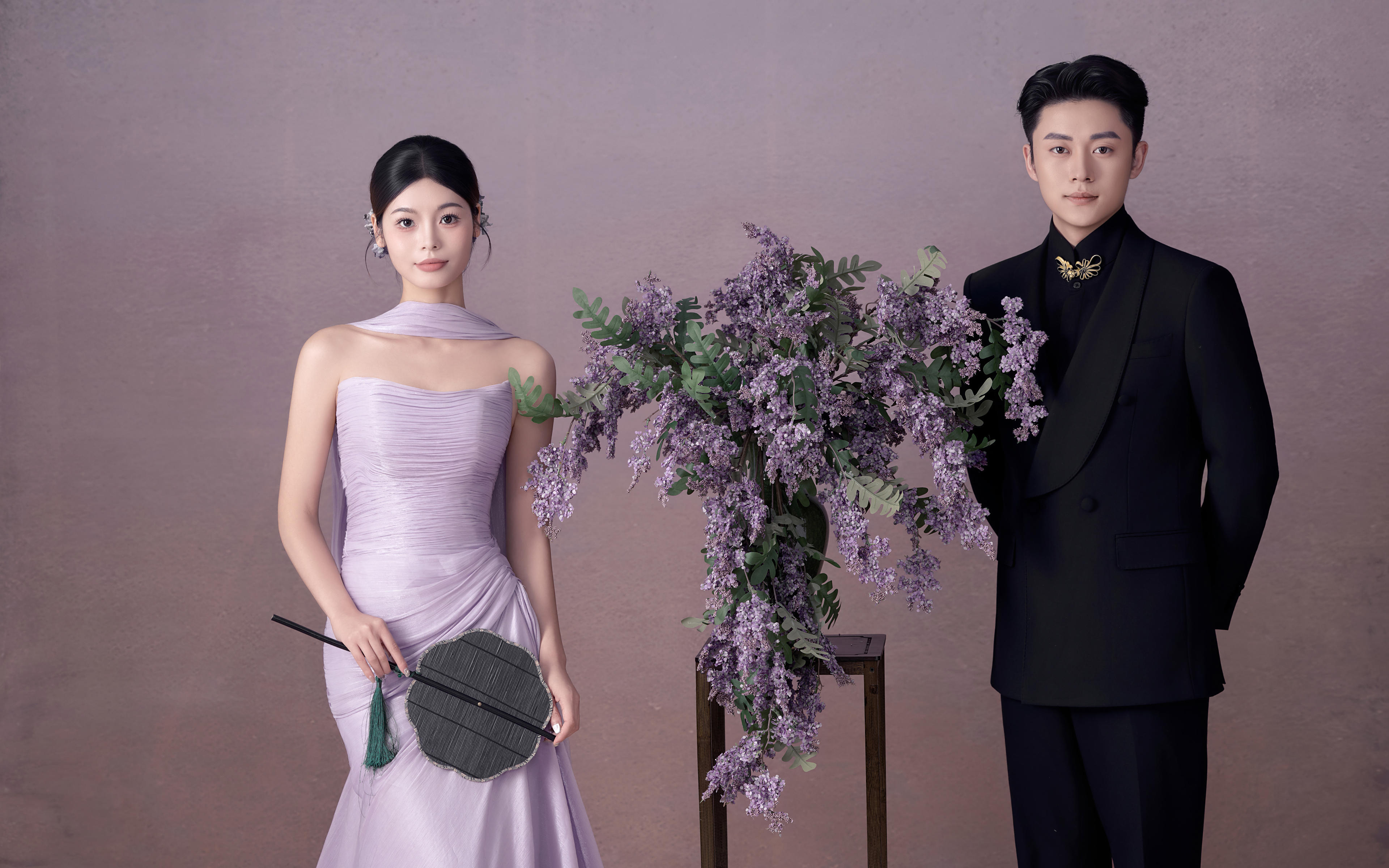 紫纱内景婚纱照 