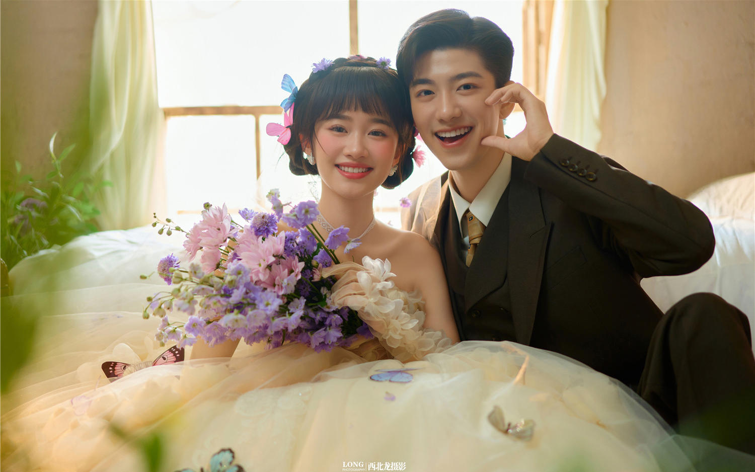 【西北龙摄影】拍到了少女感爆棚的花房婚照